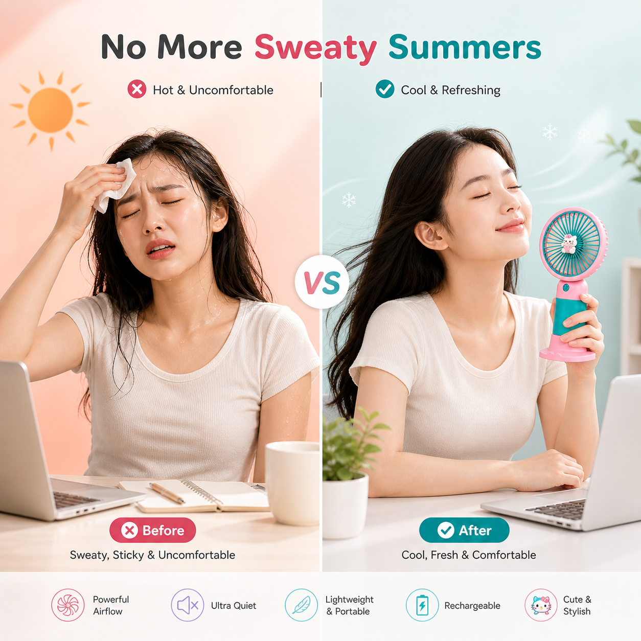 Aura Mini Fan – Portable Cooling