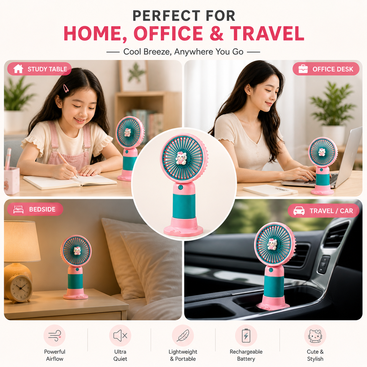 Aura Mini Fan – Portable Cooling