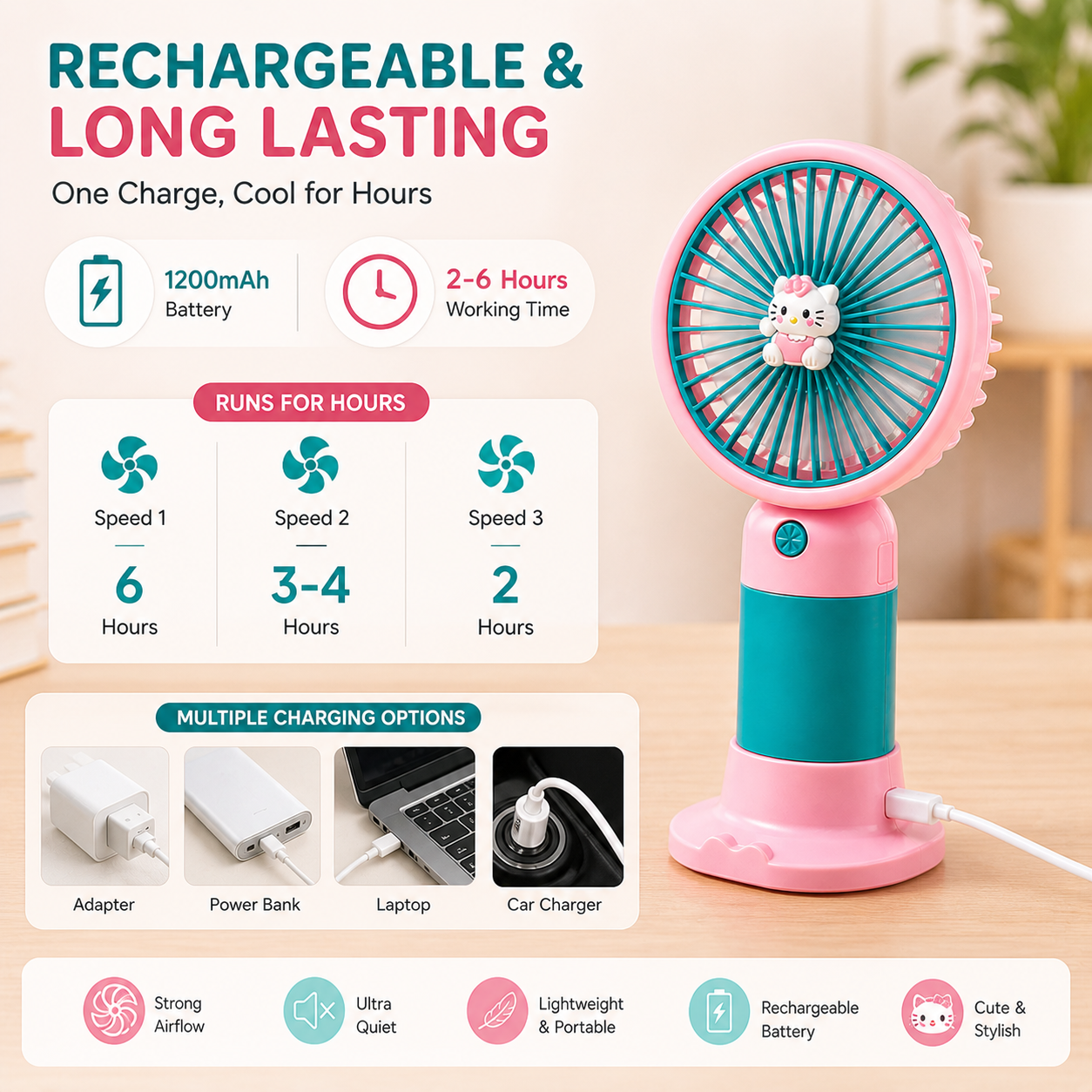 Aura Mini Fan – Portable Cooling