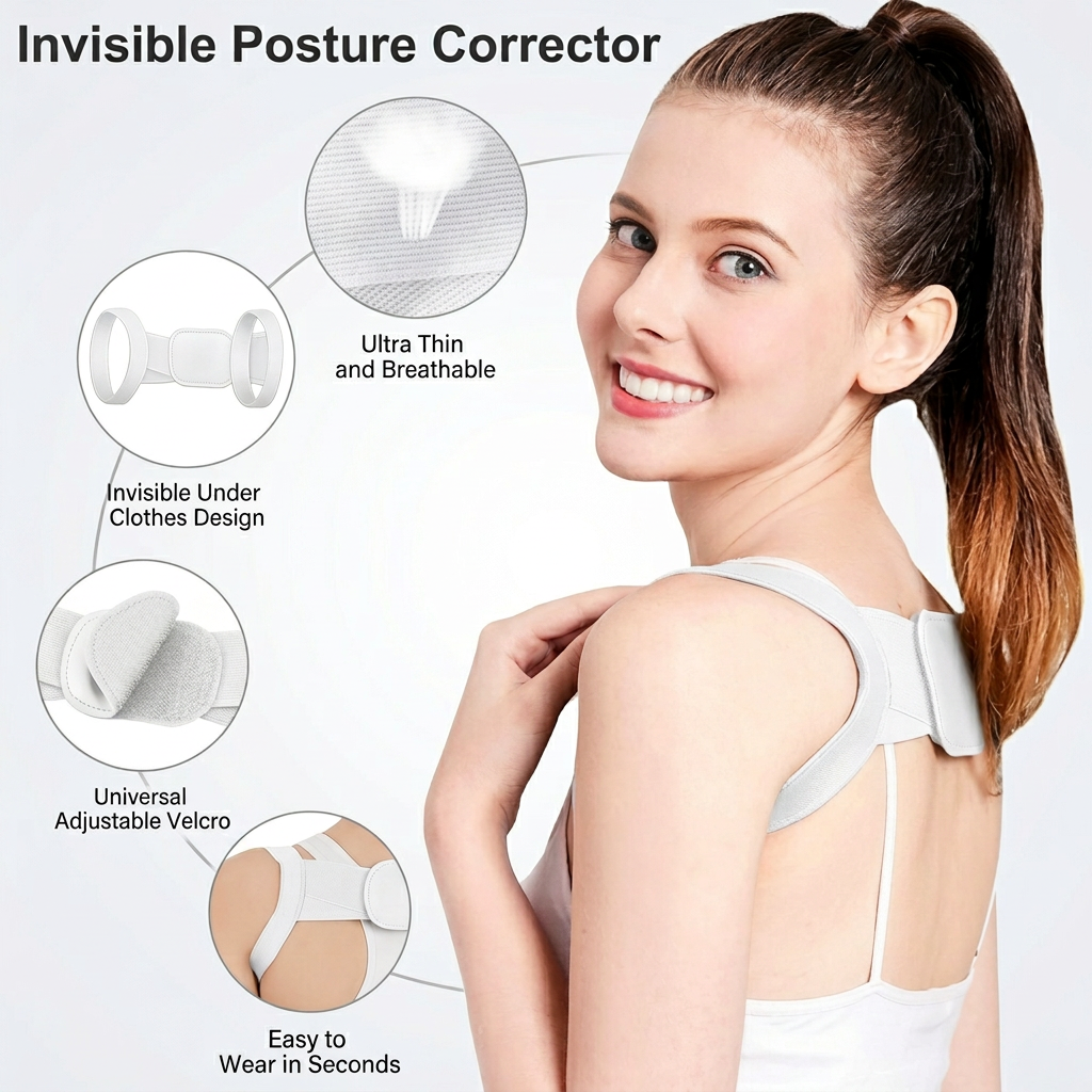 Invisible Posture Corrector – Ultra Thin Shoulder Support for Comfort, Confidence & Better Posture