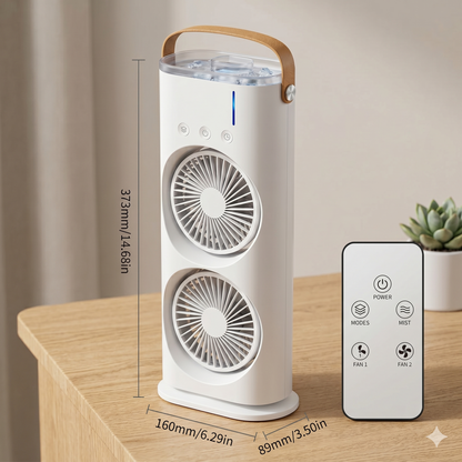 DualCool™ LED Desk Fan