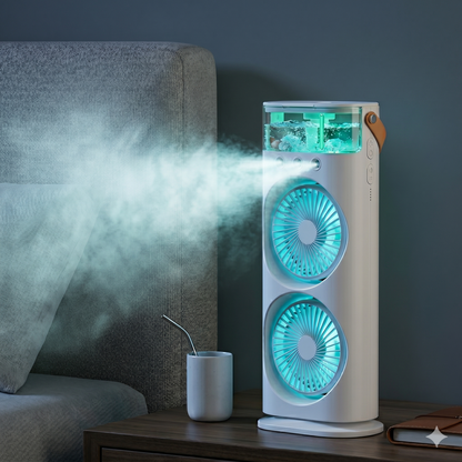 DualCool™ LED Desk Fan